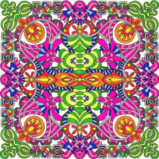 Colored by Marja Henson-Flipse - from Wow (Angie's Extreme Coloring Books Volume 1)