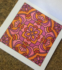 Colored by Michelle Buschur - from Flowers (For Crayons And Wide Tipped Markers)