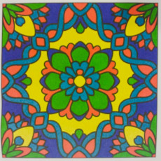 Colored by Michelle Buschur - from Flowers (For Crayons And Wide Tipped Markers)