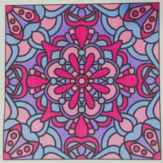 Colored by Michelle Buschur - from Flowers (For Crayons And Wide Tipped Markers)