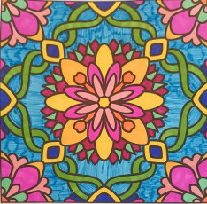 Colored by Sabrina Williams - from More Flowers (For Crayons And Wide Tipped Markers)