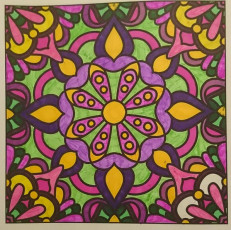 Colored by Sabrina Williams - from More Flowers (For Crayons And Wide Tipped Markers)