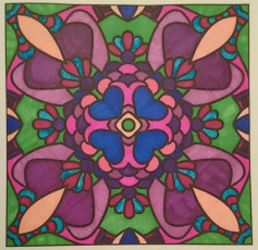 Colored by Sabrina Williams - from More Flowers (For Crayons And Wide Tipped Markers)