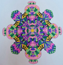 Colored by Sabrina Williams - from Wow (Angie's Extreme Coloring Books Volume 1)