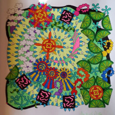 Colored by Shari Erickson - from Wow (Angie's Extreme Coloring Books Volume 1)