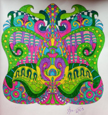 Colored by Shari Erickson - from Wow (Angie's Extreme Coloring Books Volume 1)