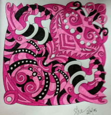 Colored by Shari Erickson - from Wow (Angie's Extreme Coloring Books Volume 1)