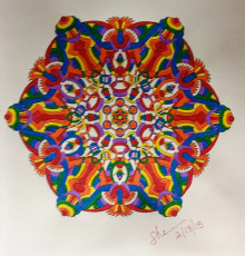 Colored by Shari Erickson - from Wow (Angie's Extreme Coloring Books Volume 1)