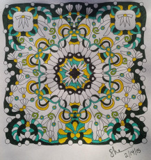 Colored by Shari Erickson - from Wow (Angie's Extreme Coloring Books Volume 1)