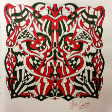 Colored by Shari Erickson - from Wow (Angie's Extreme Coloring Books Volume 1)
