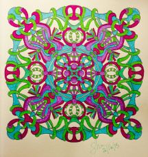 Colored by Shari Erickson - from Wow (Angie's Extreme Coloring Books Volume 1)