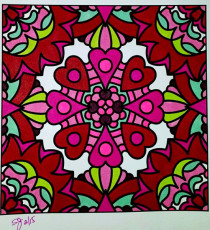 Colored by Shyla Jannusch - from More Flowers (For Crayons And Wide Tipped Markers)