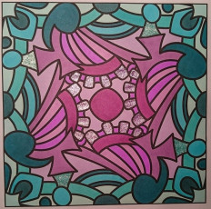 Colored by Vicky Borrow - from More Pizzazz (For Crayons And Wide Tipped Markers)