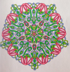 Colored by Alison Ferries - from Wow (Angie's Extreme Coloring Books Volume 1)