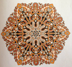 Colored by Alison Ferries - from Wow (Angie's Extreme Coloring Books Volume 1)
