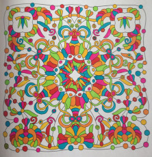 Colored by Alison Ferries - from Wow (Angie's Extreme Coloring Books Volume 1)