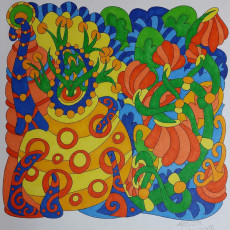 Colored by Melissa Adamek-Dean - from Cool (Angie's Extreme Coloring Books Volume 2)