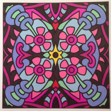 Colored by Danielle Lemos - from Quirky (For Crayons And Wide Tipped Markers)