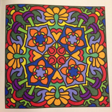 Colored by Danielle Lemos - from Quirky (For Crayons And Wide Tipped Markers)