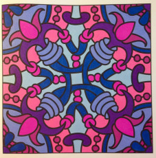 Colored by Danielle Lemos - from Quirky (For Crayons And Wide Tipped Markers)