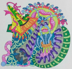 Colored by Felicia Brandon - from Cool (Angie's Extreme Coloring Books Volume 2)