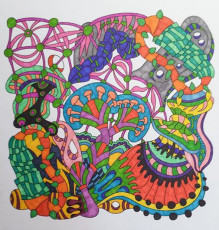 Colored by Felicia Brandon - from Wow (Angie's Extreme Coloring Books Volume 1)