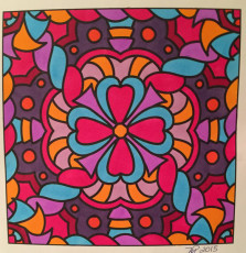 Colored by Nancy Posey - from Doodles (For Crayons And Wide Tipped Markers)