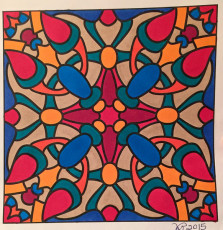 Colored by Nancy Posey - from More Doodles (For Crayons And Wide Tipped Markers)