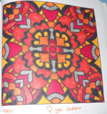 Colored by Satonia Rogers - from Doodles (For Crayons And Wide Tipped Markers)