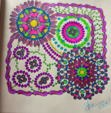 Colored by Shari Erickson - from Wow (Angie's Extreme Coloring Books Volume 1)