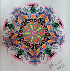 Colored by Shari Erickson - from Wow (Angie's Extreme Coloring Books Volume 1)