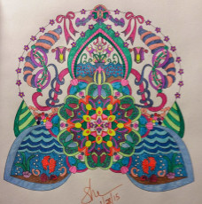 Colored by Shari Erickson - from Wow (Angie's Extreme Coloring Books Volume 1)