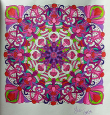 Colored by Shari Erickson - from Wow (Angie's Extreme Coloring Books Volume 1)