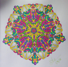 Colored by Shari Erickson - from Wow (Angie's Extreme Coloring Books Volume 1)