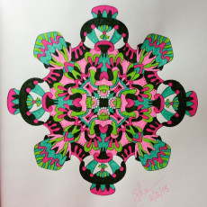 Colored by Shari Erickson - from Wow (Angie's Extreme Coloring Books Volume 1)