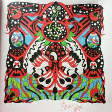 Colored by Shari Erickson - from Wow (Angie's Extreme Coloring Books Volume 1)