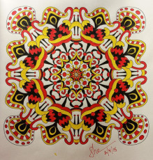 Colored by Shari Erickson - from Wow (Angie's Extreme Coloring Books Volume 1)
