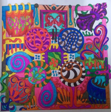 Colored by Caz Brutton - from Wow (Angie's Extreme Coloring Books Volume 1)