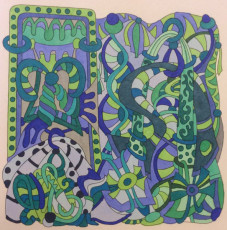 Colored by Cozette Morstein - from Cool (Angie's Extreme Coloring Books Volume 2)