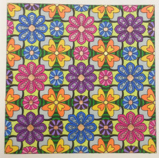 Colored by Cozette Morstein - from Flowers (Angie's Patterns Volume 8)