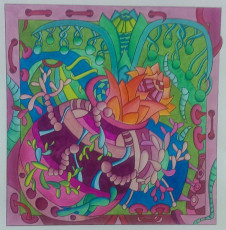 Colored by Deborah Powell - from Wow (Angie's Extreme Coloring Books Volume 1)