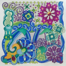 Colored by Deborah Powell - from Wow (Angie's Extreme Coloring Books Volume 1)