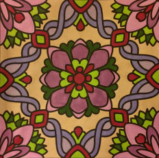Colored by Jackie Posey - from Flowers (For Crayons And Wide Tipped Markers)