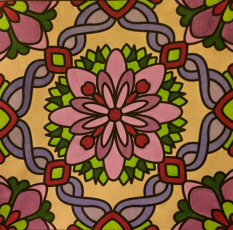 Colored by Jackie Posey - from More Flowers (For Crayons And Wide Tipped Markers)