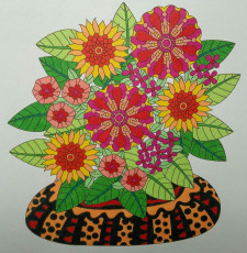 Colored by Jennie Dorsett - from Wow (Angie's Extreme Coloring Books Volume 1)