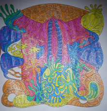 Colored by Kate Bodey - from Wow (Angie's Extreme Coloring Books Volume 1)