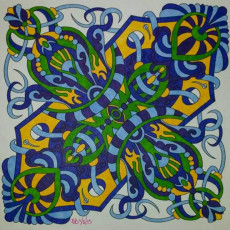 Colored by Kelley Branham - from Cool (Angie's Extreme Coloring Books Volume 2)