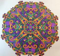 Colored by Kristina Groves - from Wow (Angie's Extreme Coloring Books Volume 1)