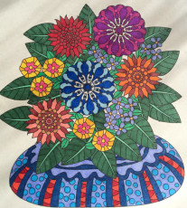 Colored by Liz Gershon - from Wow (Angie's Extreme Coloring Books Volume 1)