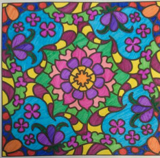 Colored by Sabrina Williams - from Doodles (For Crayons And Wide Tipped Markers)